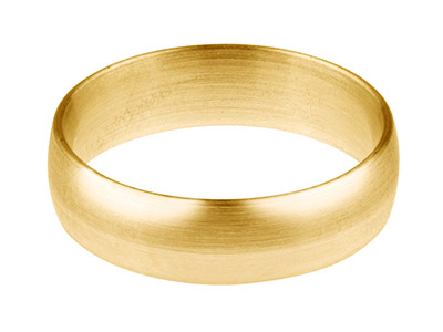 9ct Yellow Gold 4mm Blended Court Wedding Band